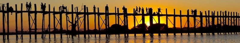 U Bein bridge in Amarapura, Myanmar